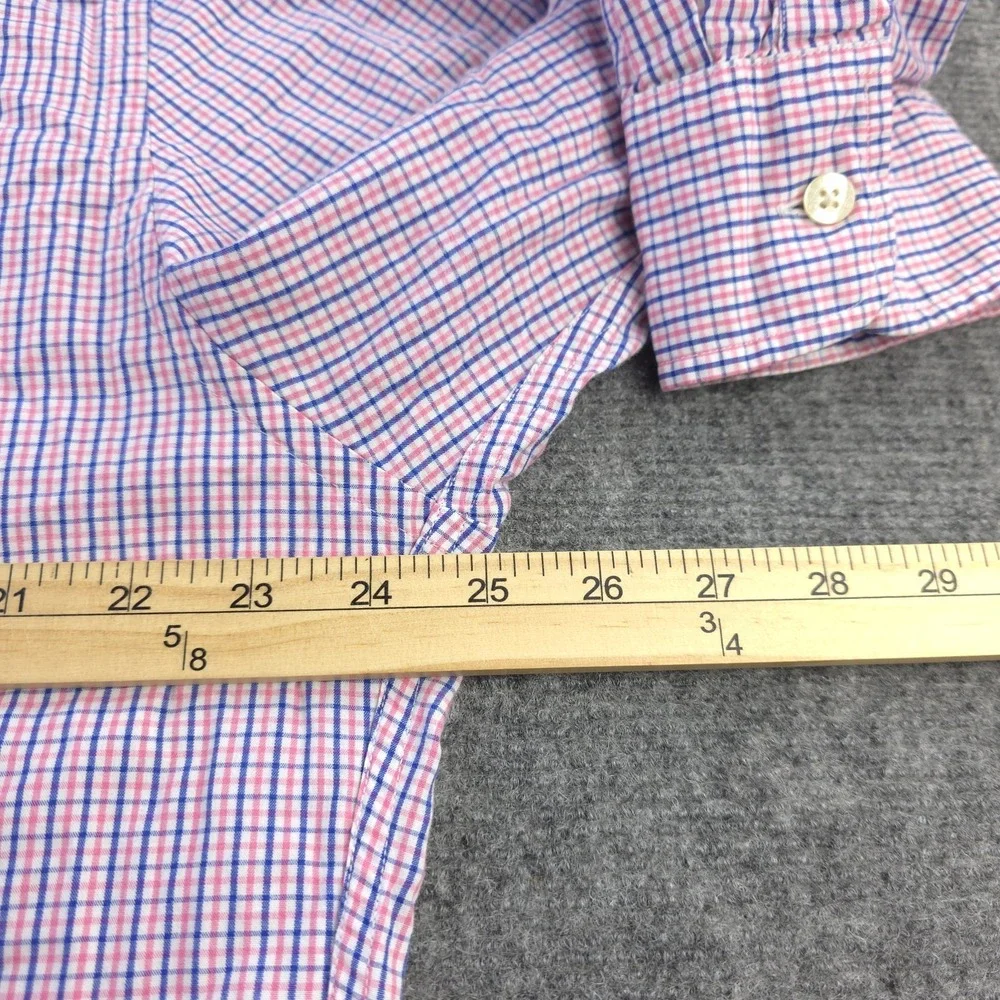 J Crew Shirt XL Pink Blue Check Long Sleeve Button Down‎ Cotton Pocket
